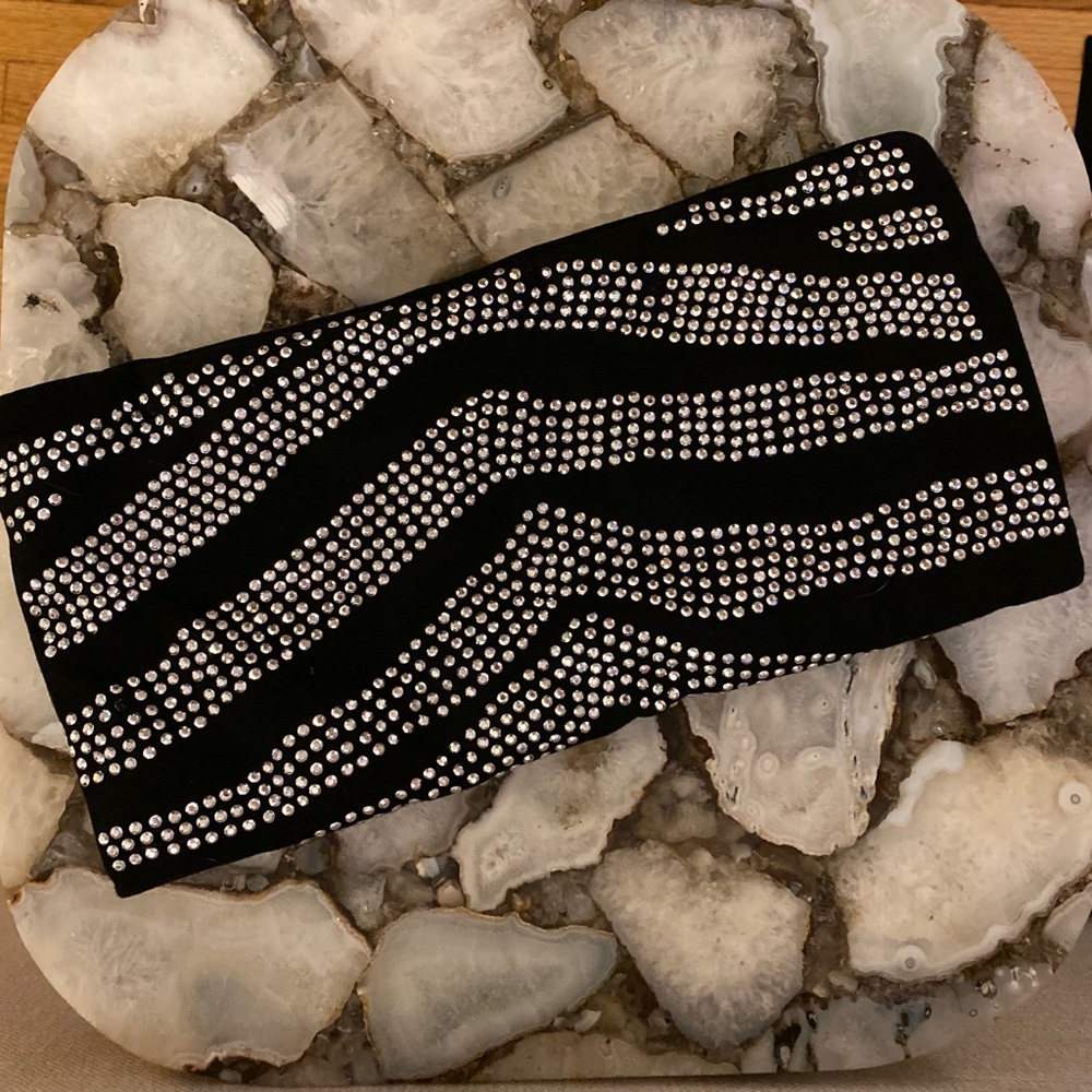 Betsy Johnson Fold Over Canvas Clutch